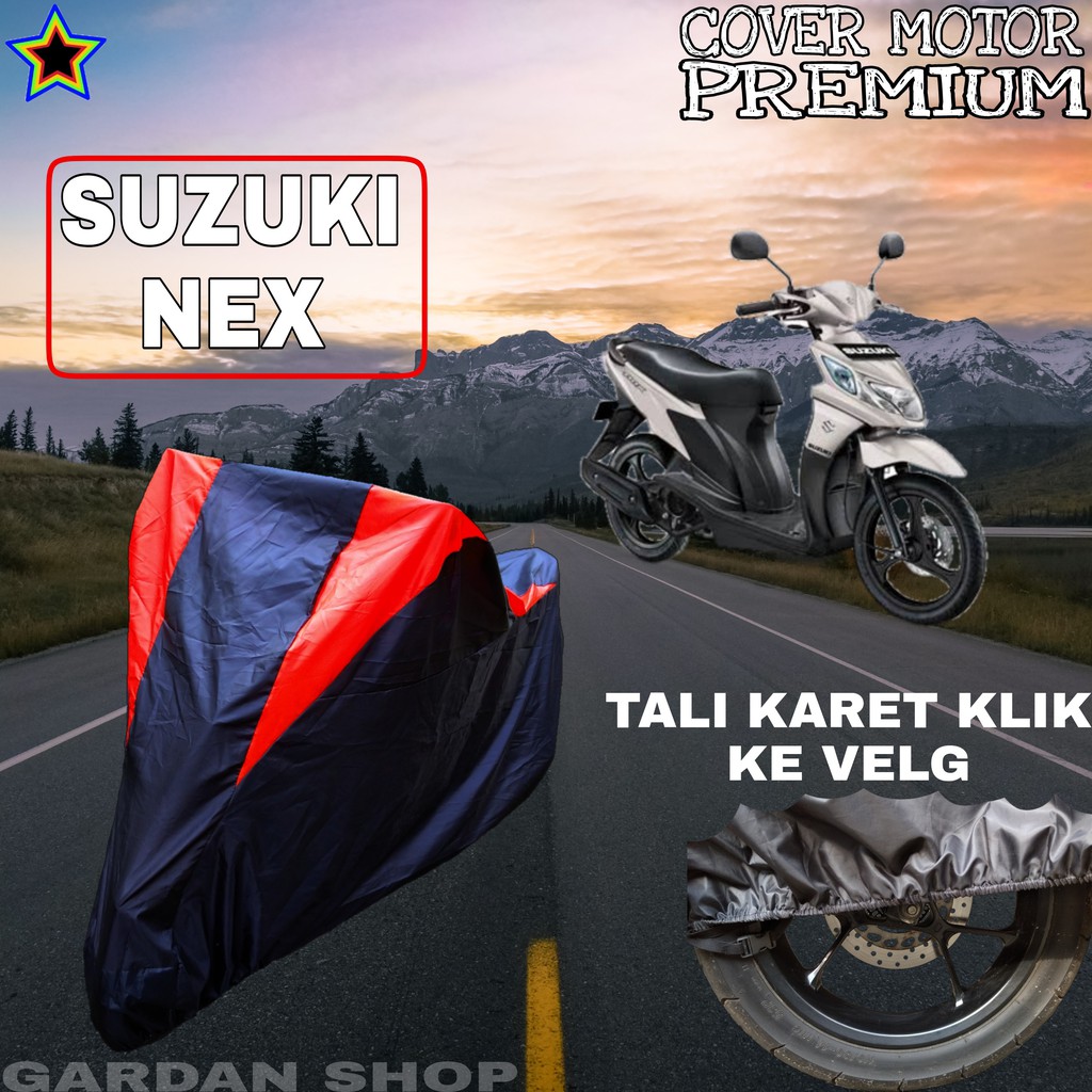 Sarung Motor SUZUKI NEX Hitam MERAH Body Cover Penutup Pelindung Motor Suzuki Nex PREMIUM