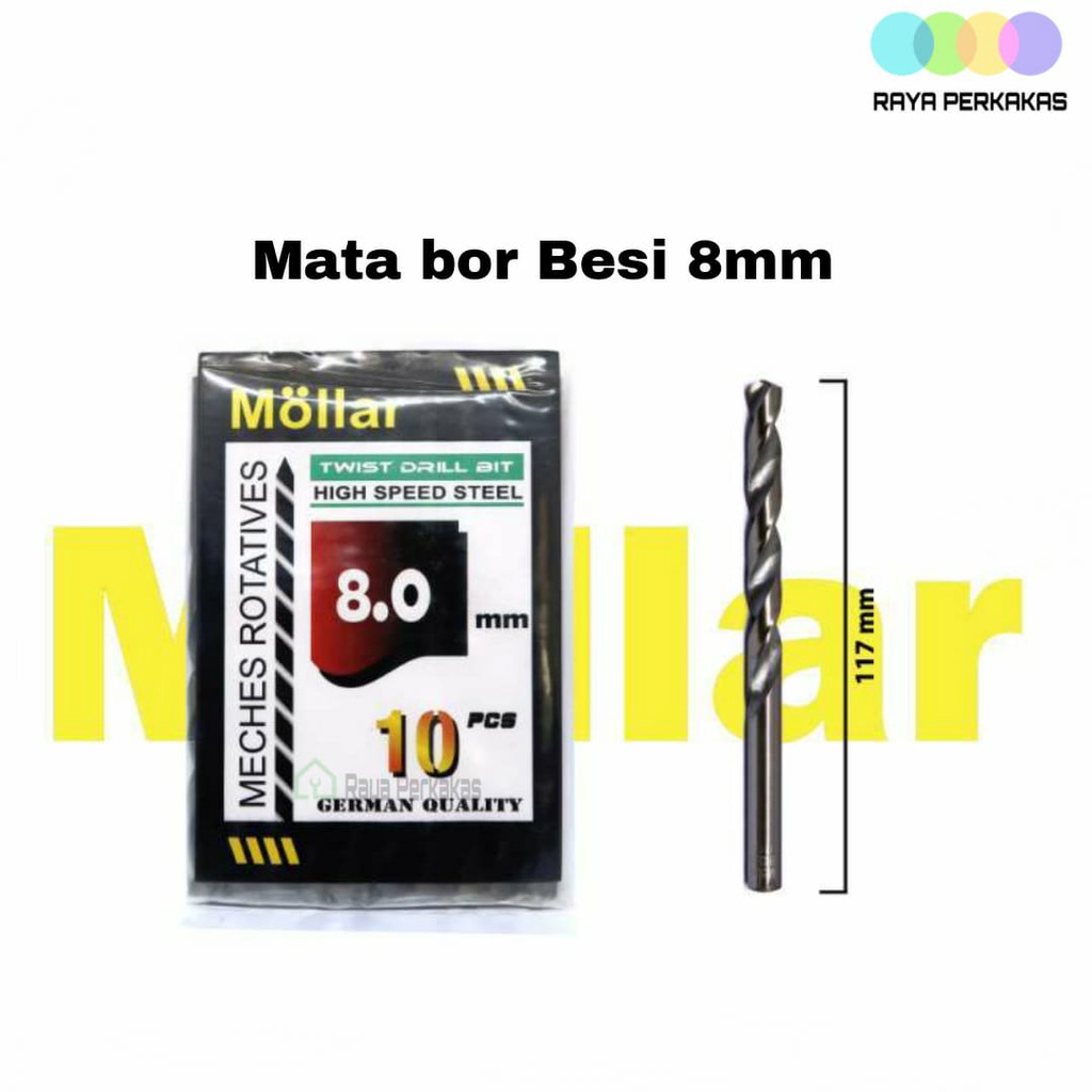 Jual Hss Mm Mata Bor Besi Mollar Aluminium Kayu Matabor Mm Per Pcs