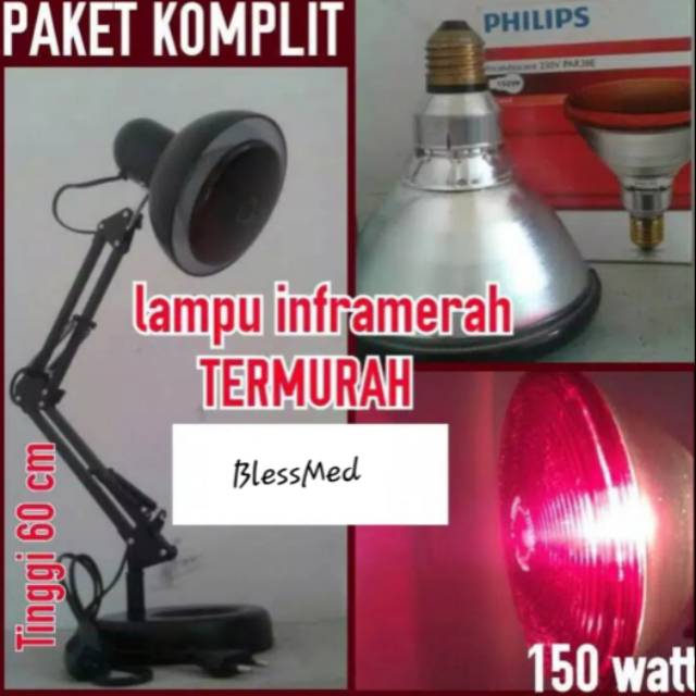 Lampu Inframerah Paket Komplit (Bohlam Philips 150w) Model Duduk