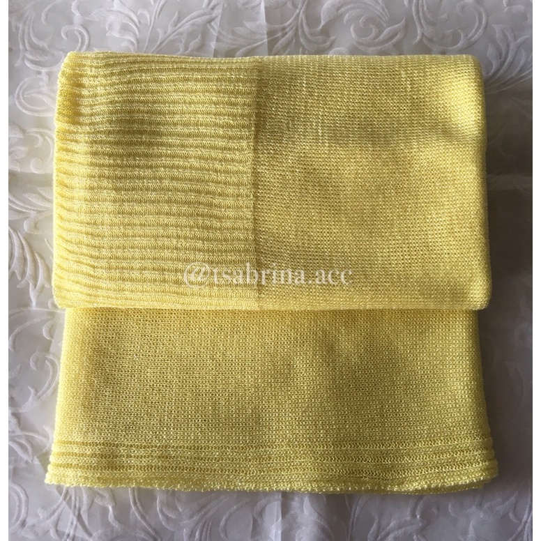 pasmina gliter rajut premium | kerudung pashmina pengantin-Lemon