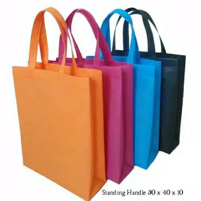 

12 PCS TAS KAIN 30x40CMX10CM / TAS BELANJA / TAS SOUVENIR SPUNBOND / GOODIE BAG/harga 12 PCS