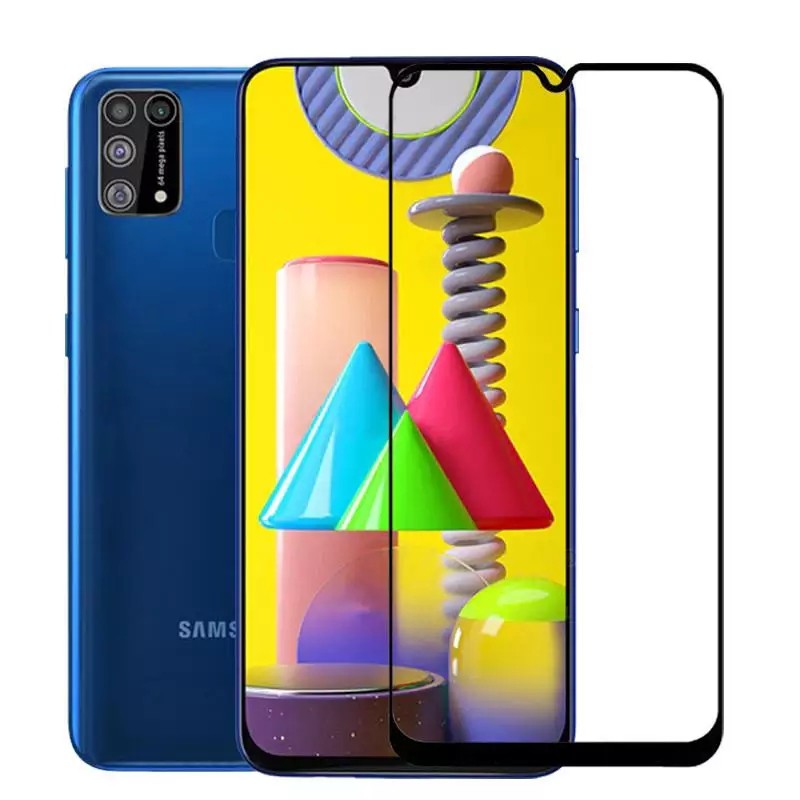 PROMO Tempered Glass SAMSUNG GALAXY M30s NEW-HOT TG Layar FULL COVER Black Premium / Anti Gores Kaca