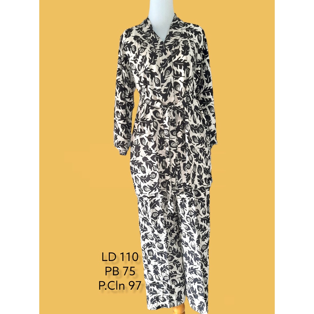 ONE SET CELANA PANJANG KIMONO BATIK CAP PREMIUM BUSUI FREINDLY BY LUZA
