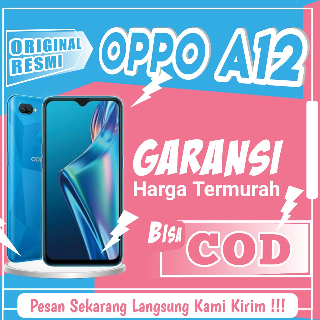 OPPO A12 4/64GB PROMO HANDPHONE HAND PHONE HAPE HP SMARTPHONE GADGET A