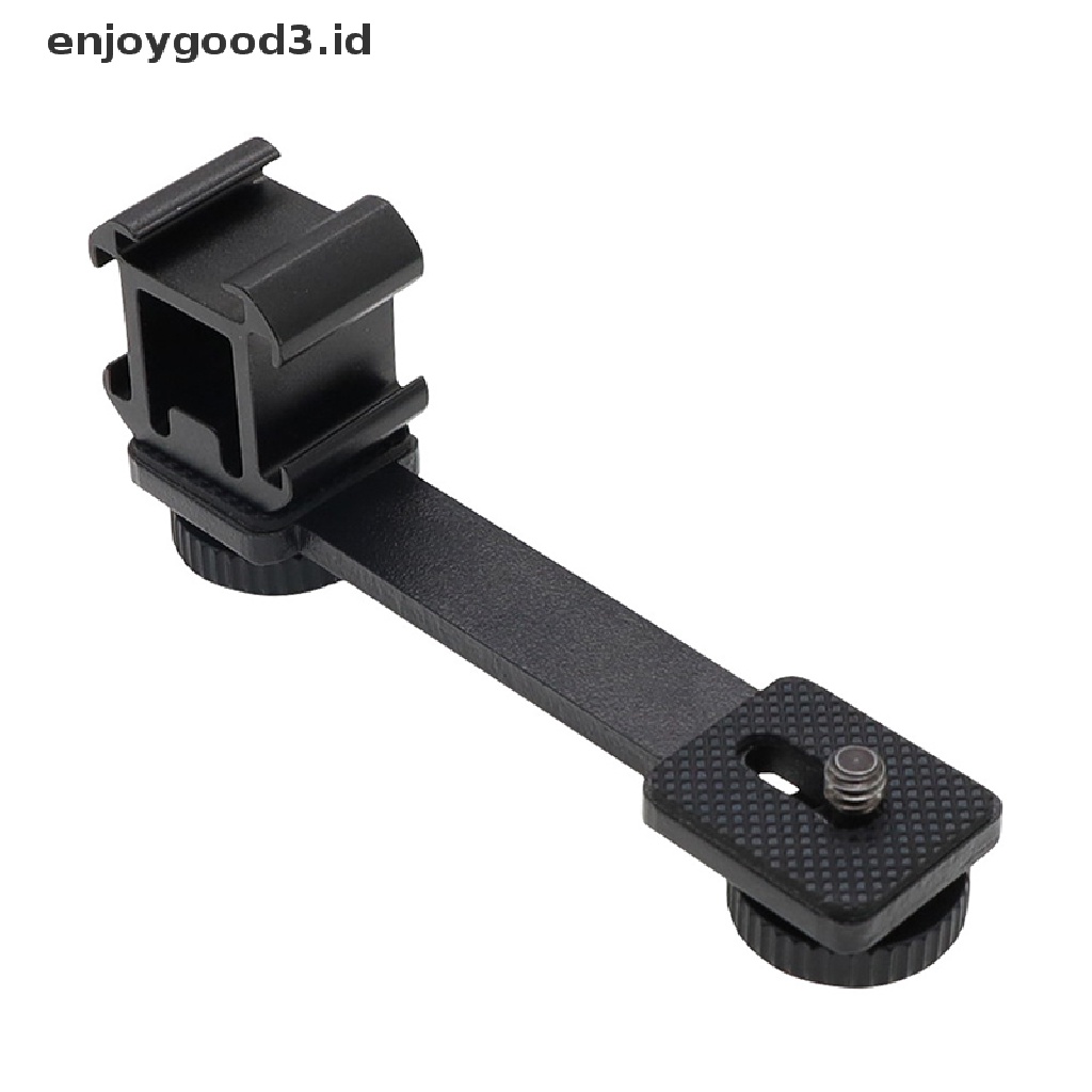 (Id) 3 In 1 Bracket Adapter Hot Shoe Mount Stand Holder Kamera