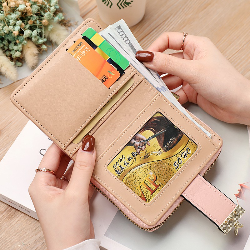 DOMPET LIPAT WANITA CONCA IMPORT MOTIF DAUN MURAH KULIT TERBARU PREMIUM KECIL MINI KOIN KARTU KOREA