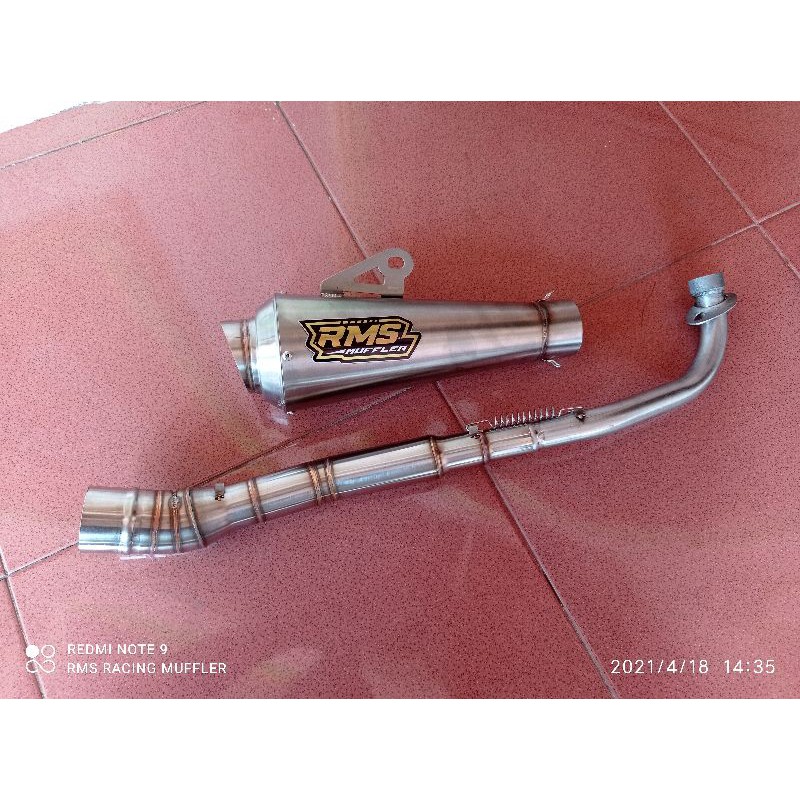 Knalpot Supra Jupiter z Vega Karisma Blade Grand Smash Revo RMS Muffler Ori