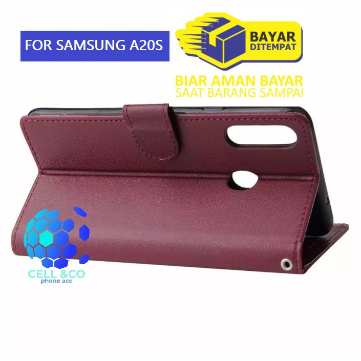 Flip cover SAMSUNG A20S Flip case buka tutup kesing hp casing flip case leather wallet