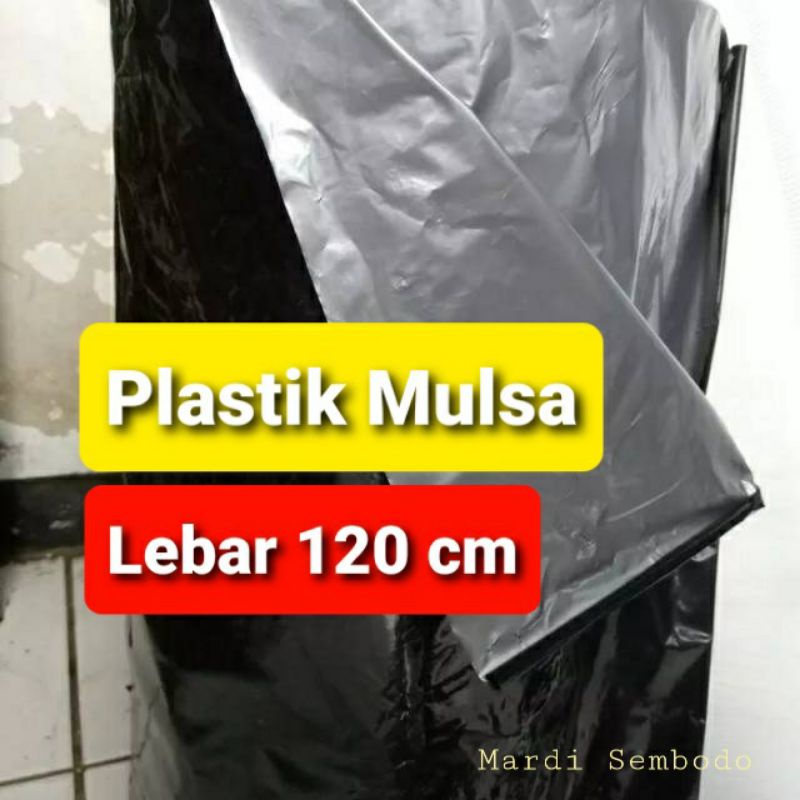 Mulsa Plastik Mulsa Pertanian Hitam Perak Lebar 120 cm