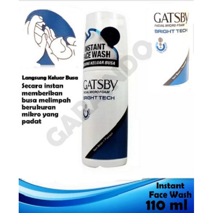 GATSBY INSTANT FACE WASH FACIAL FOAM MICRO OIL PROTECT 110ML