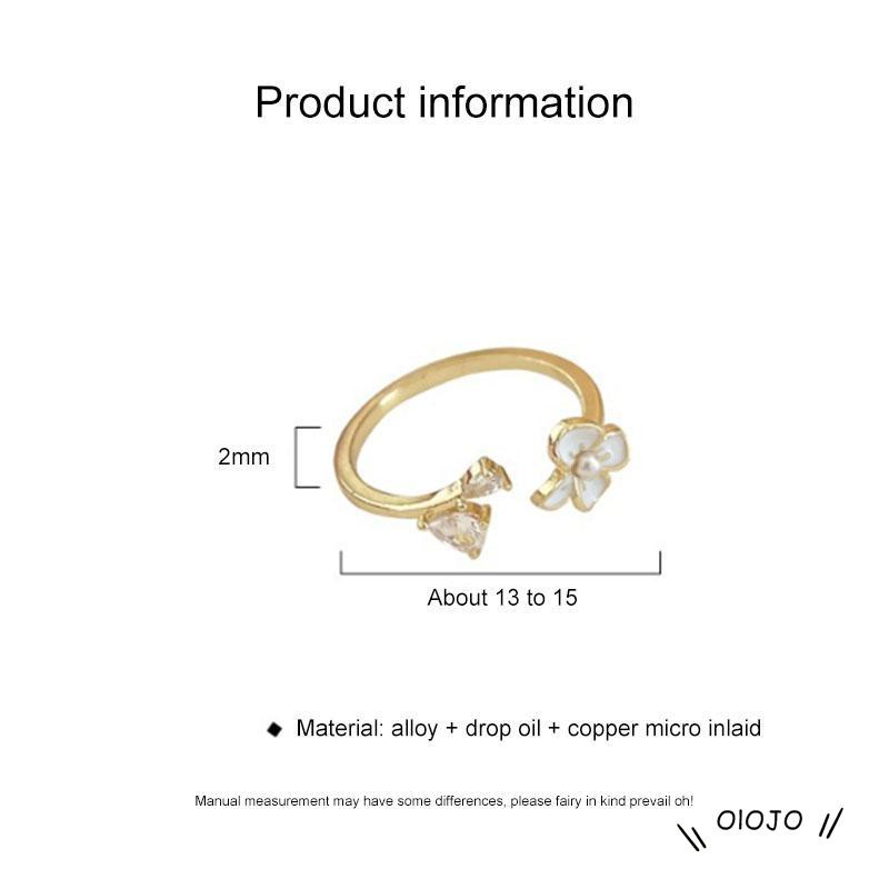 【COD】Cincin Pembukaan Bunga Cincin Model Terbuka Desain Bunga Gaya Simple Berkilau Untuk Wanita