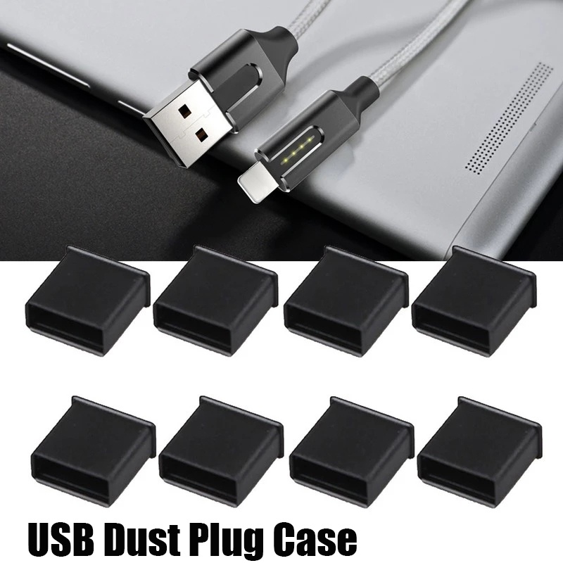 1pc Cover Pelindung Port Kabel Data / Charger USB Universal Multifungsi Bahan Silikon Anti Debu