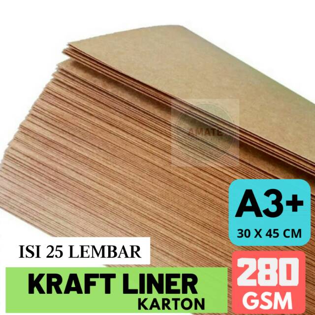 Jual Kertas Karton Kraft Liner G A X Cm Isi Lembar Indonesia Shopee Indonesia