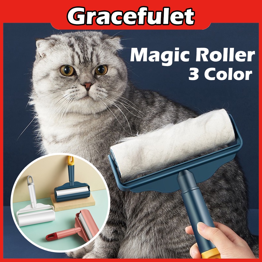 TERBARU Lint Roller Sticky Roller Pembersih Bulu Kucing Debu Dibaju Roller Bulu KucingTriwarna Pakaian Roller Dust Remover