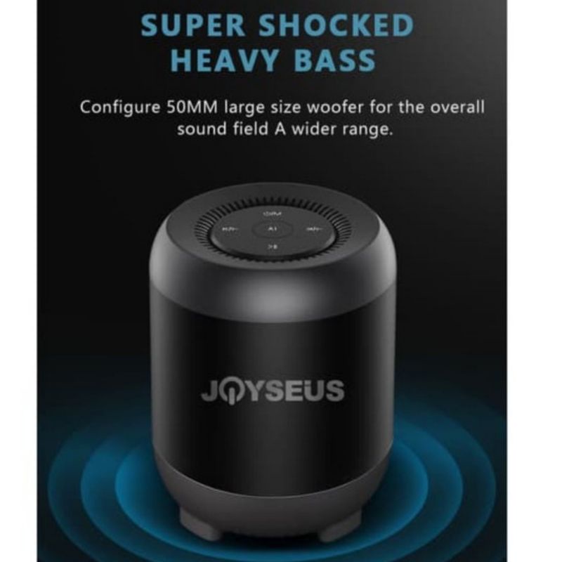 Joyseus Bluetooth Speaker Built In Microphone Stereo Wireless Js01 OT0026 Hitam