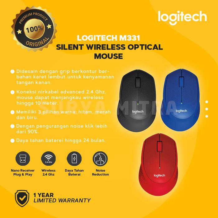 Logitech M331 / M 331 Silent plus Mouse Wireless