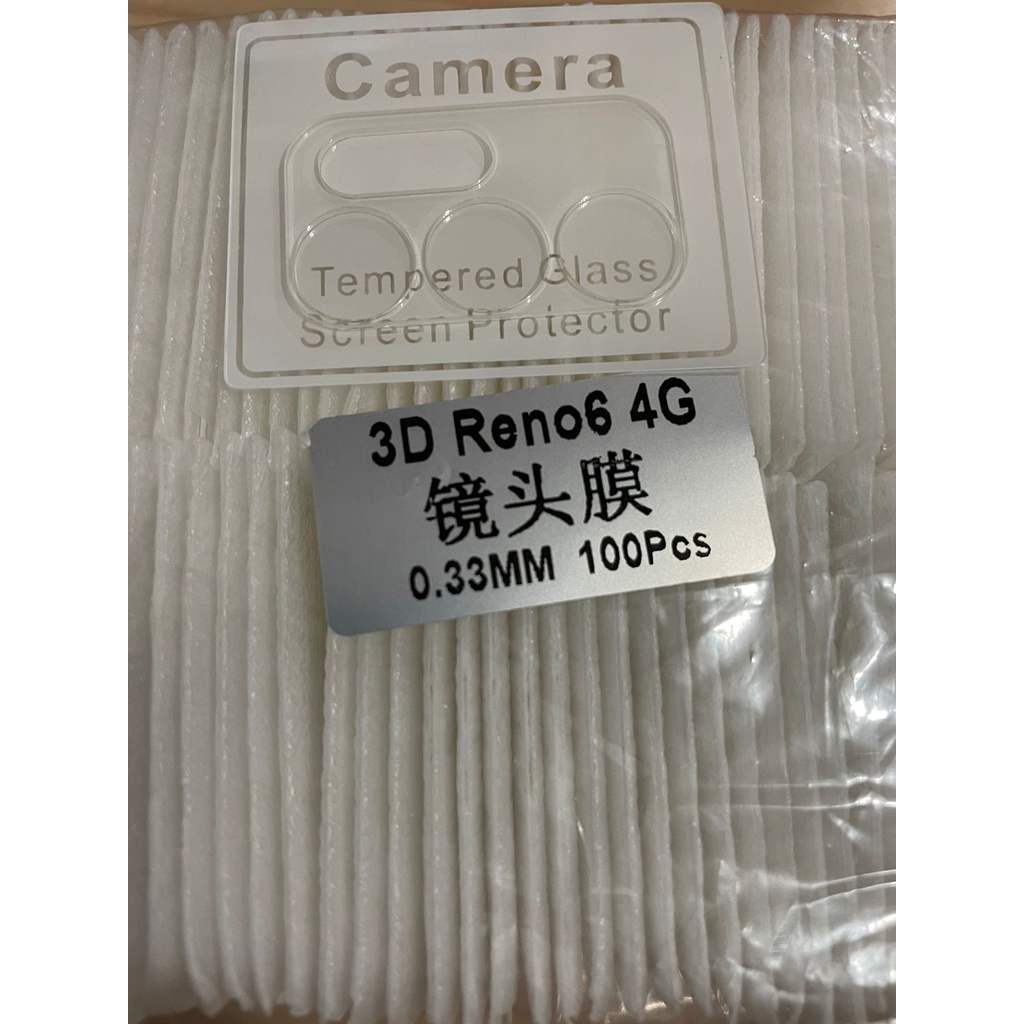 Tempered Glass Camera 9H Oppo Reno 6 4G 6.4 inchi ULTRA THIN REAR Camera Lens Pelindung Kamera HD