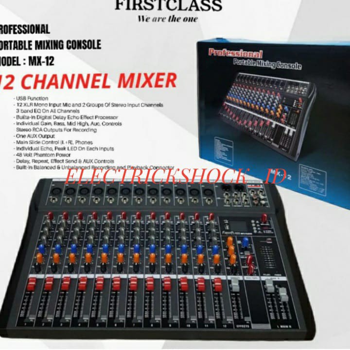 MIXER AUDIO FIRSTCLASS MX 12 FIRST CLASS MX12 ORIGINAL 12 CHANNEL