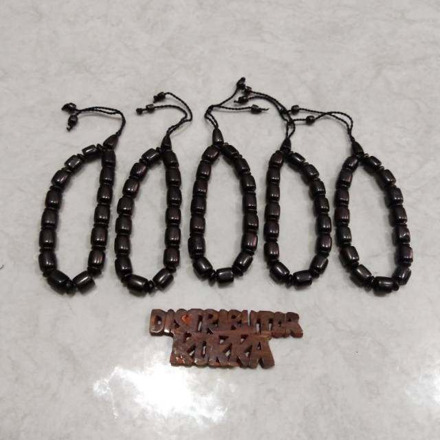 ( SUPER MURAH ) Grosir 5 pcs gelang kokka kaukah mardjan halat kima satu hitam 8 mm