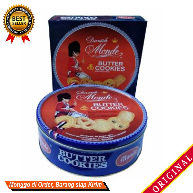 Jajanan Kue Lebaran kue kering MONDE BUTTER COOKIES Kaleng 908g