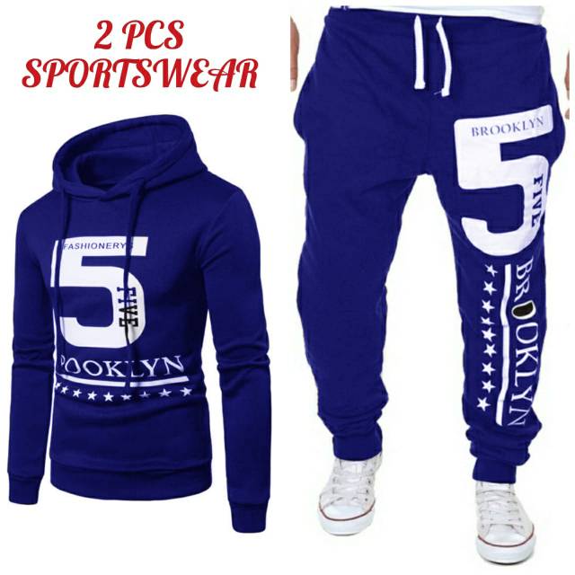 TOTOTAshop.Setelan pakaian pria BROOKLYNCS.Bahan babyterrys full,motif sablon halus.