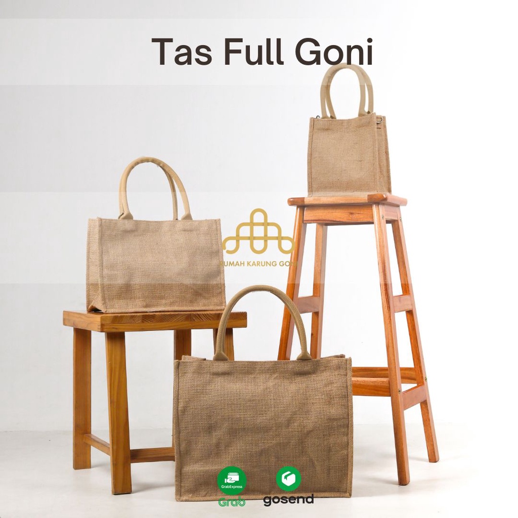 Tas Totebag Full Goni - FAGU GONI - Tas Belanja Ramah Lingkungan