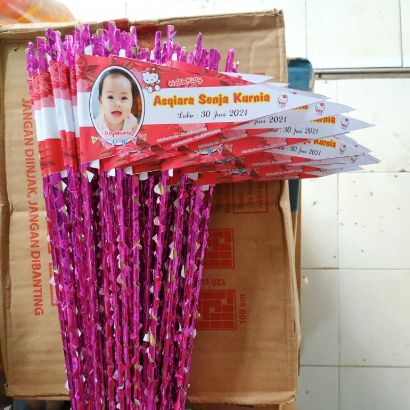 Bendera tasyaquran aqiqah khaz palembang