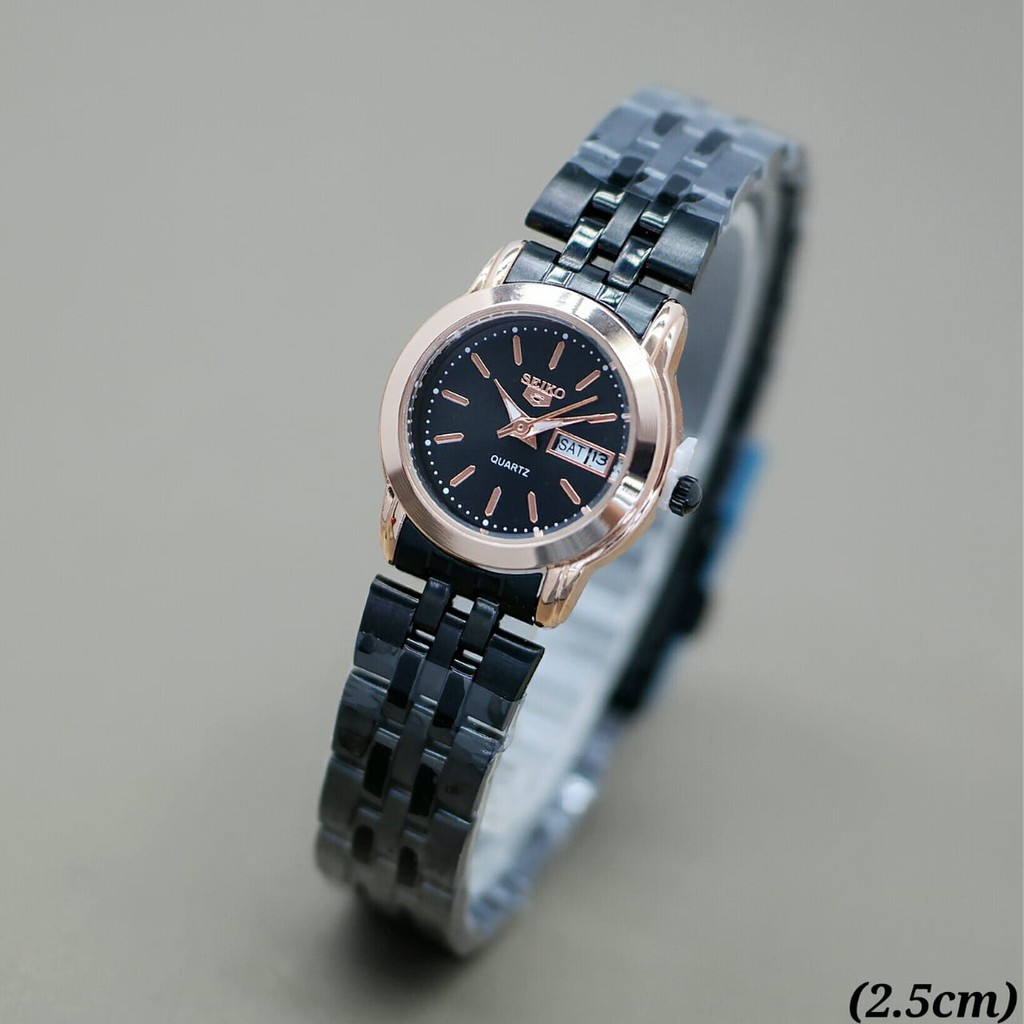 (COD) Jam Tangan Wanita Seiko S6751 Hm Tanggal Hari Aktif Tali Rantai Free Box & Baterai Cadangan - 