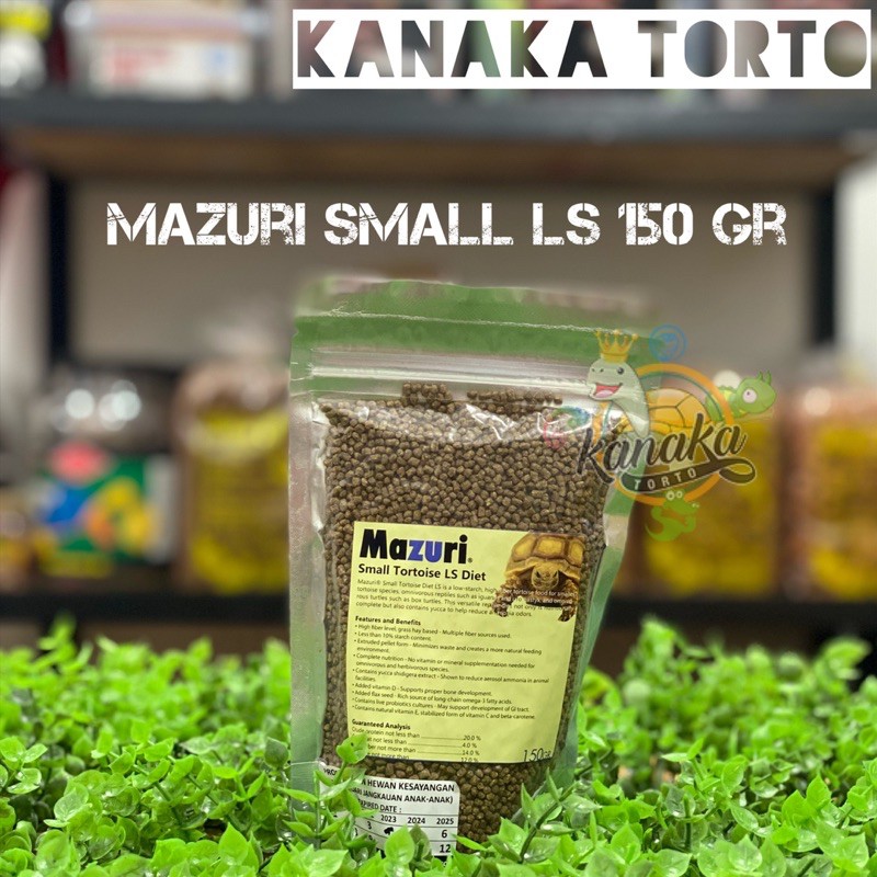 Mazuri Small Tortoise LS Diet 150 Gr Pelet Torto Sulcata Pardalis Aldabra