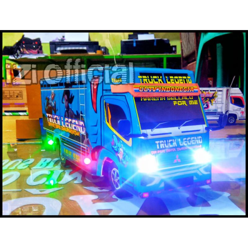 ( BISA OLENG ) Miniatur Truk Oleng truck Legend Lampu &amp; Terpal Murah