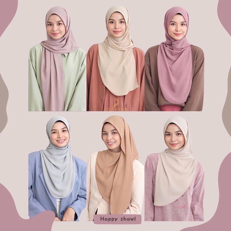 Jilbab Pashmina Oval Curve Shawl Malay Ceruty Babydoll Premium | Pashmina Instan oval