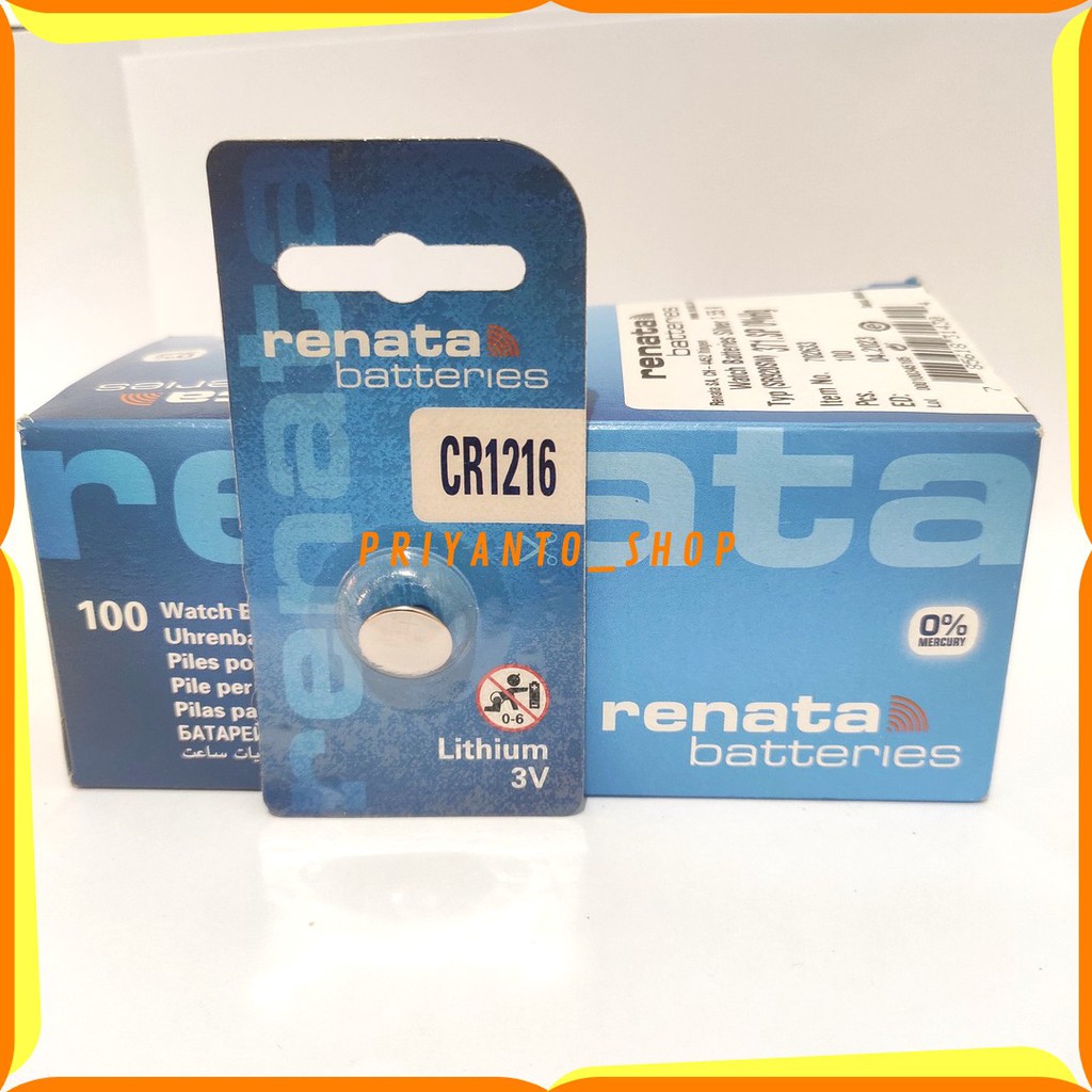 BATTERY BATERE BATREI RENATA CR-1216 CR 1216 3V LITHIUM ORIGINAL