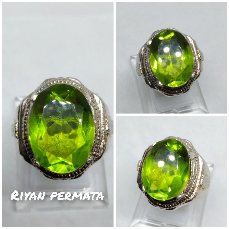 Cincin batu permata peridot