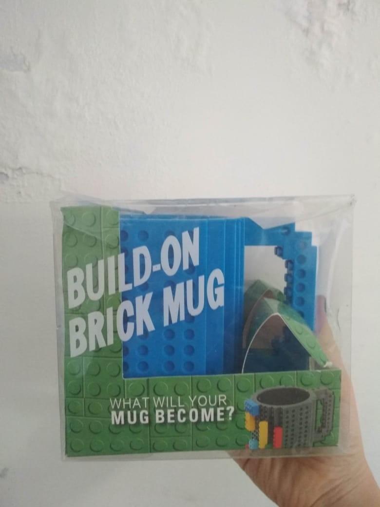 Gelas Mug Lego Kubik Build-on Brick Unik 936sn Red Black