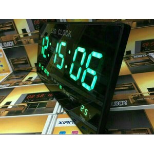 JAM Digital LED Meja/Dinding XY-4622 Angka Mnyala Wrna Hijau Uk Besar.