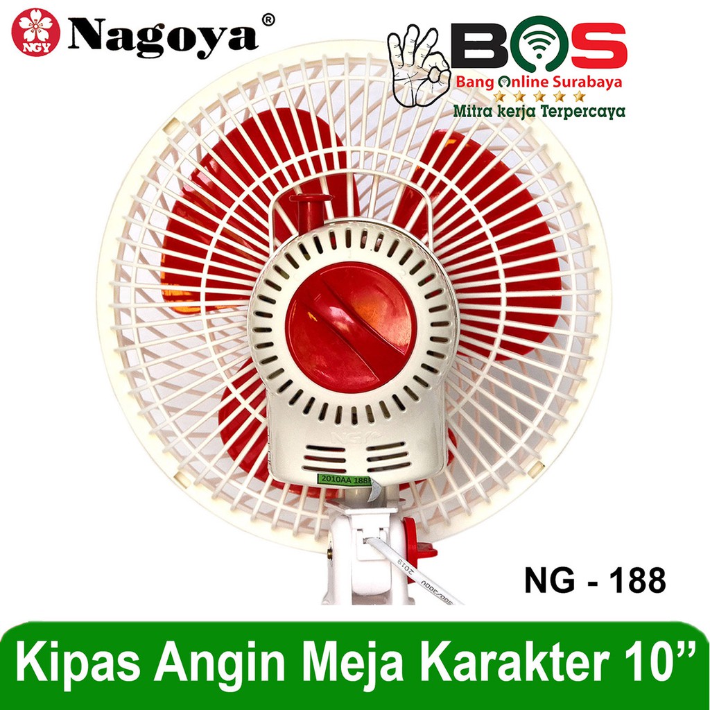 Kipas Meja Kipas Angin Meja Fan Character Nagoya NG-188 NG 188 NG188 Merah