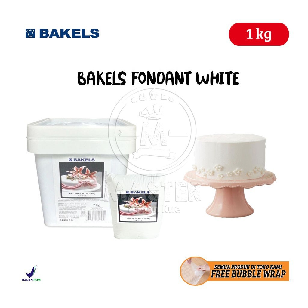 

Bakels Icing Fondant White / Gula Dekorasi [1 kg]