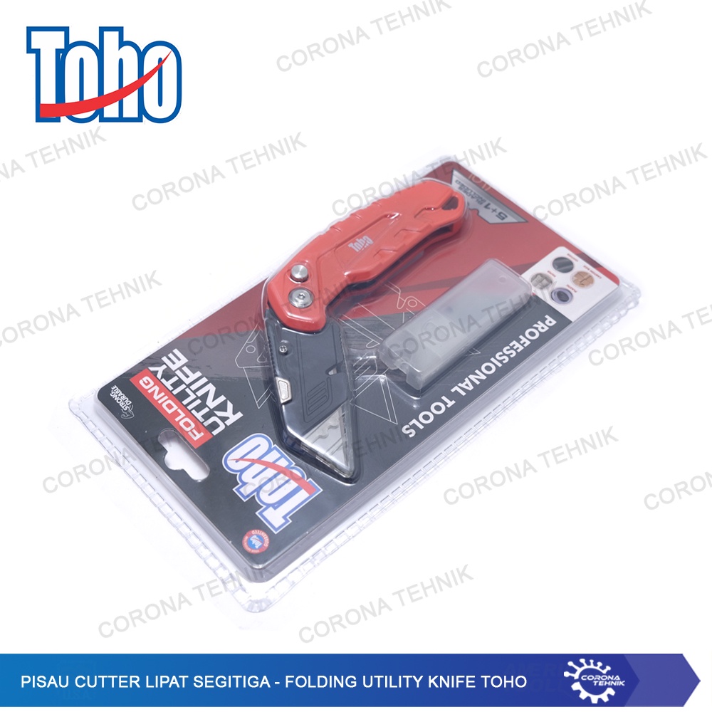 Toho - Pisau Cutter Lipat Segitiga - Folding Utility Knife