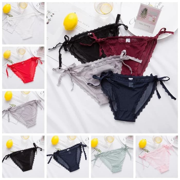 Celana Dalam Wanita G String Transparan Tali Samping C075 - Minimalism