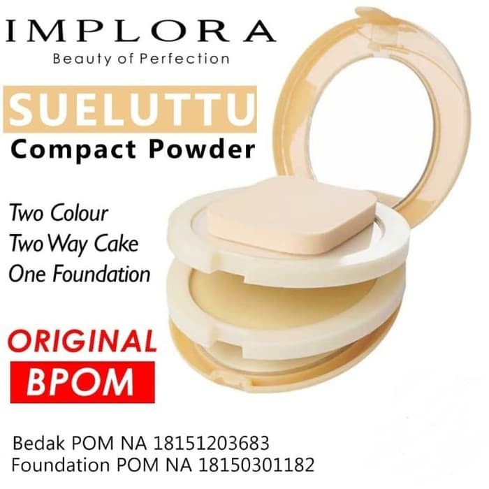 BELLA - [ IMPLORA ] BEDAK SUELUTTU 3 IN 1 POW CAKE COMPACT POWDER &amp; FOUNDATION ❣️