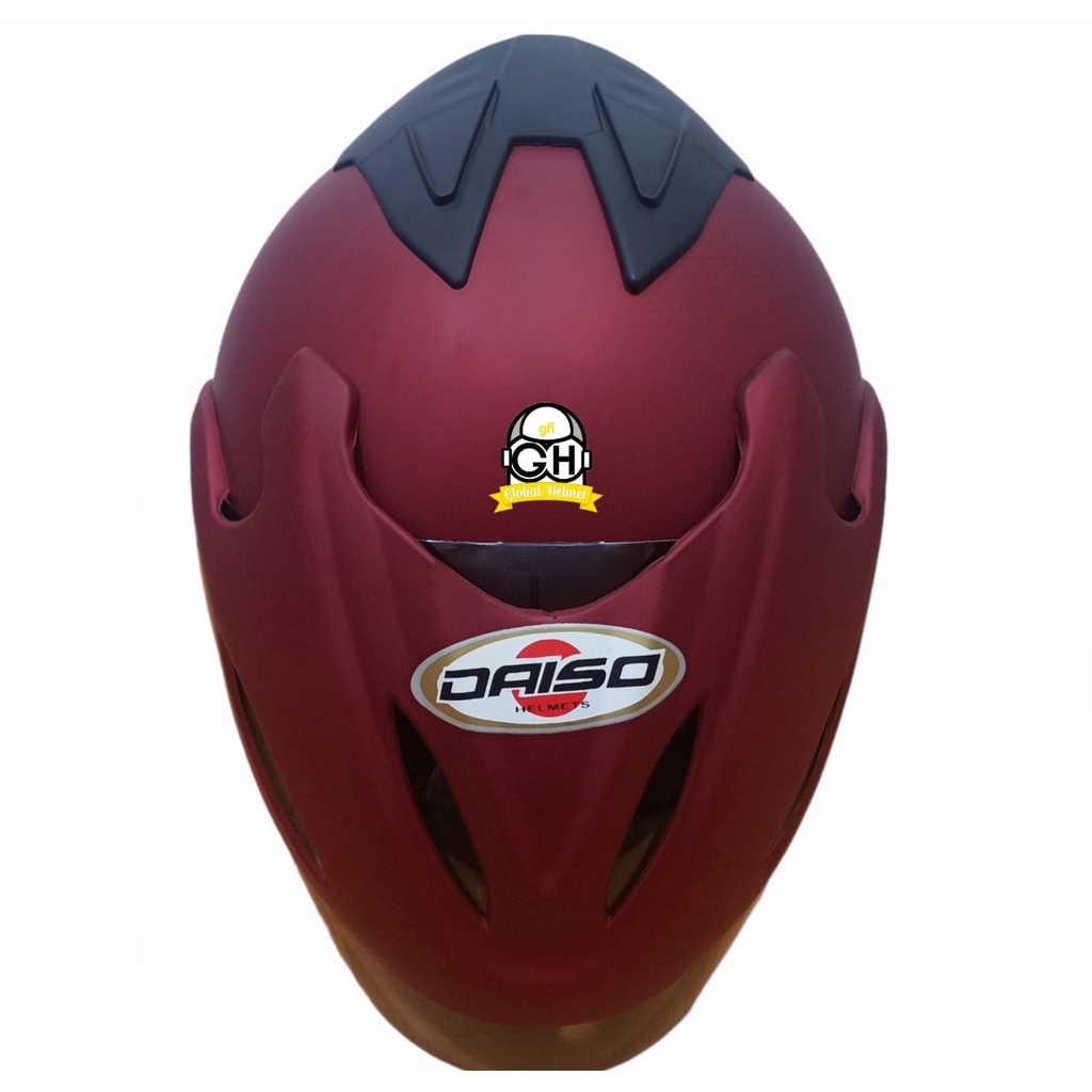 HELM RAVIGATOR SOLID MAROON DOFF HALF FACE MURAH SNI SATU KACA