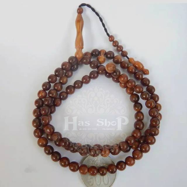 Tasbih kokka -Tasbih koka-Kaukah -Fuqoha-Tasbih kayu kokka bulat 8mm