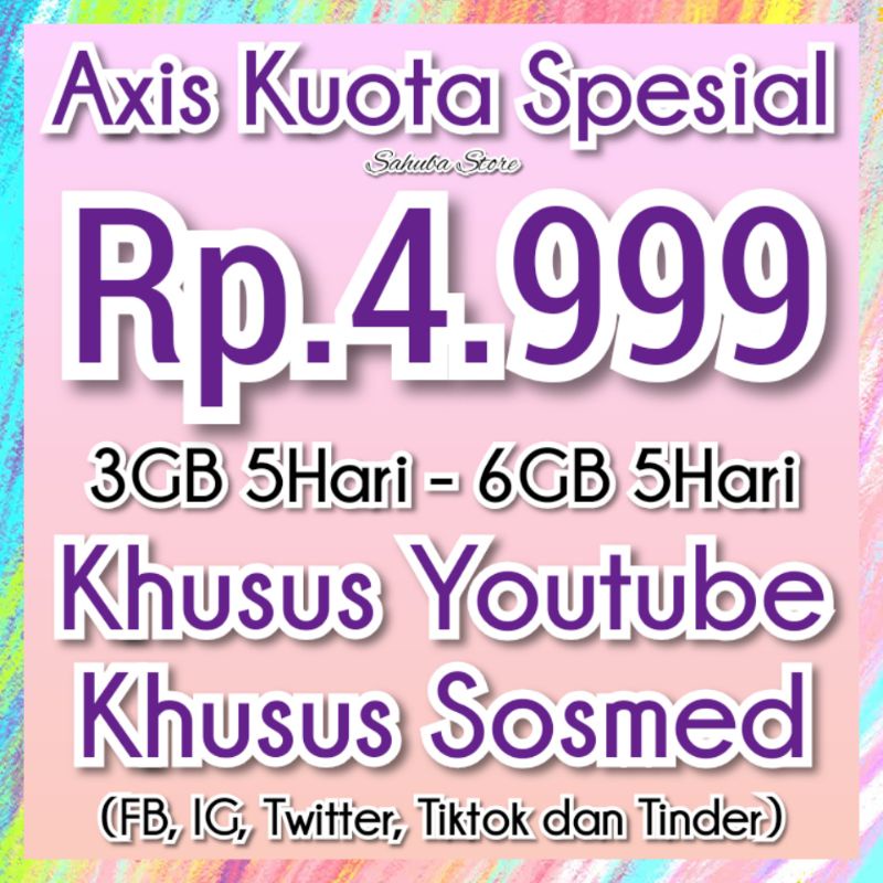 PAKET AXIS TELPON / YOUTUBE / SOSMED