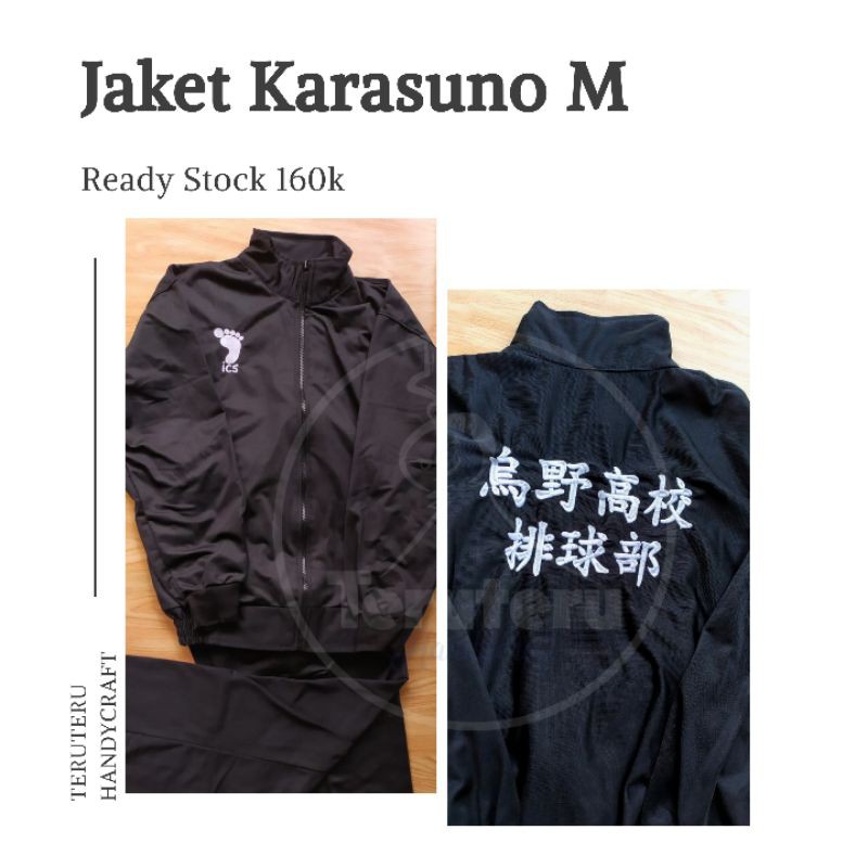 New Jaket Karasuno + Celana Haikyuu Kageyama Tobio Hinata Shoyo Anime Volley Kostum Cosplay