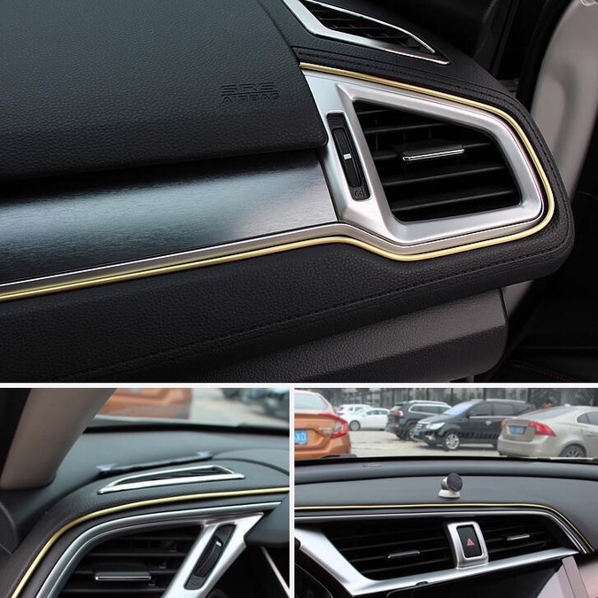 5 Meter List Dashboard Trim Mobil Interior Dekorasi Lis Moulding Strip Dengan Scraper Trim Dekorasi interior Mobil Strip DIY