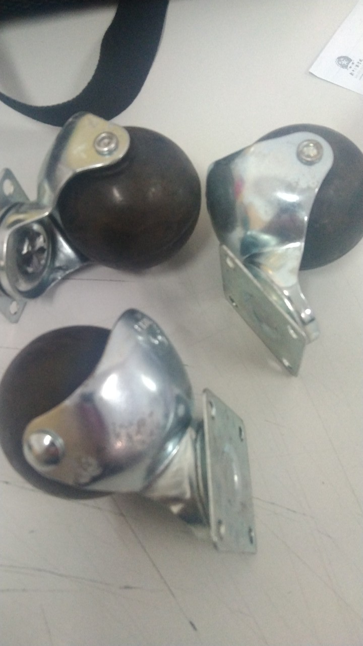 Roda Caster Bulat Bola Karet Lemari Bufet Kursi Hidup Putar 2 50mm