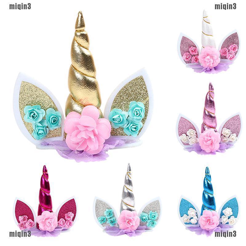  mq3id Topper Kue Bentuk Tanduk Unicorn untuk Dekorasi 