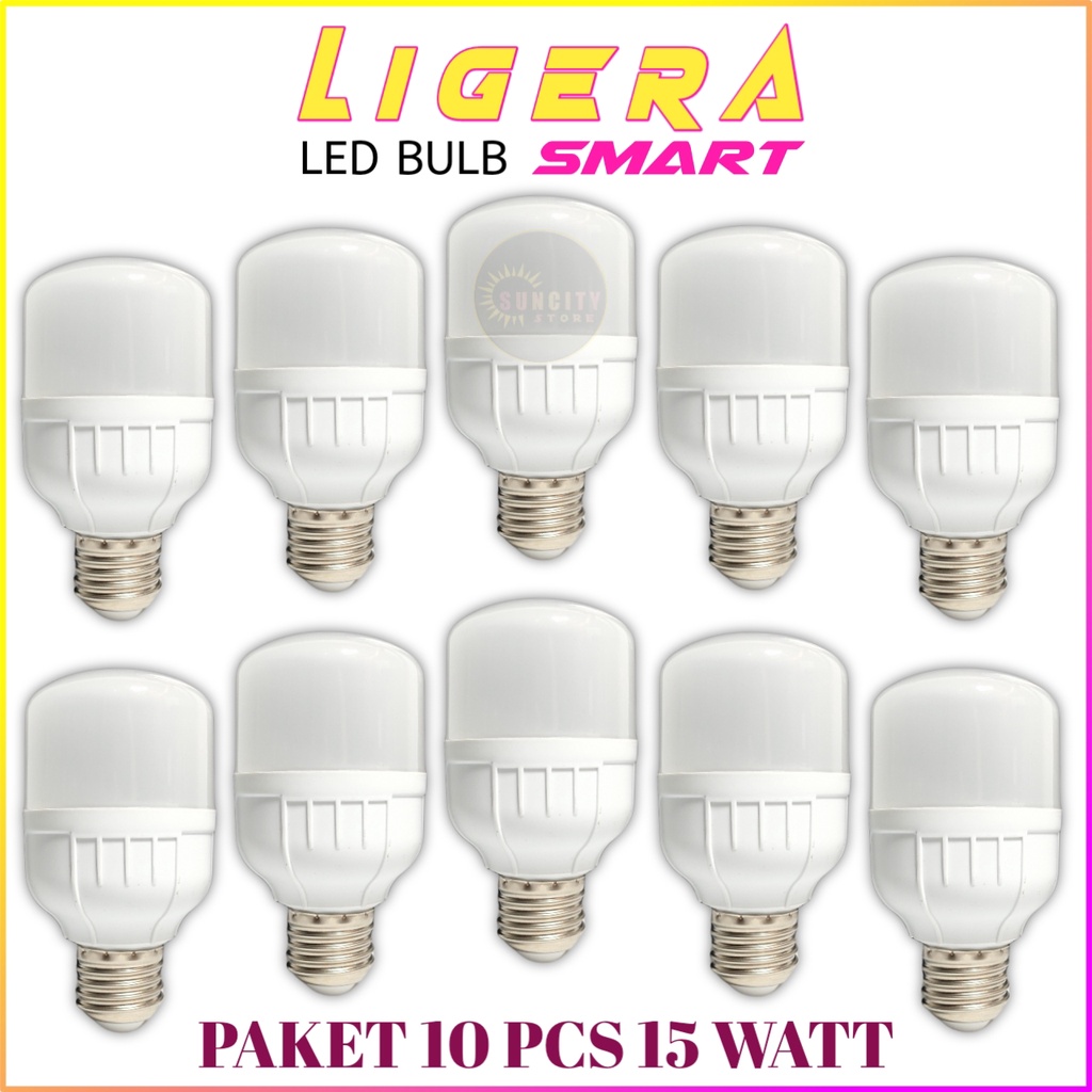 Paket 10 Pcs LIGERA Smart Lampu LED Capsule 15 Watt - Cahaya Putih