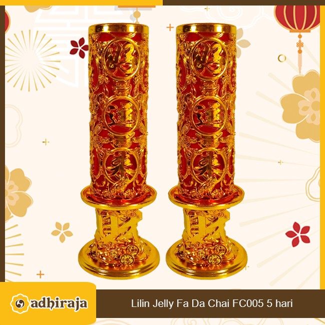 Lilin Jelly Merah Sembahyang Lilin Jelly Fa Da Chai FC005 5 hari