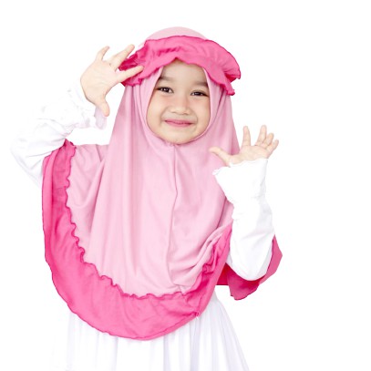 Jilbab Anak Rufle Model Topi Murah/Jilbab Anak Alesa